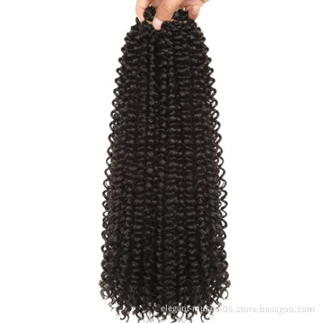 Wholesale Synthetic Crochet Braid Pre Twist Hair Extensions 18/24 inch Prelooped Long Soft Water Wave Ombre Passion Twist Hair